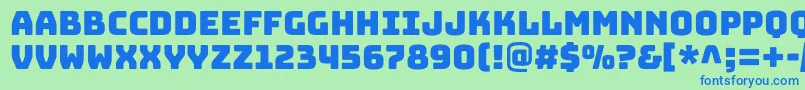 BungeecolorRegularSvg Font – Blue Fonts on Green Background
