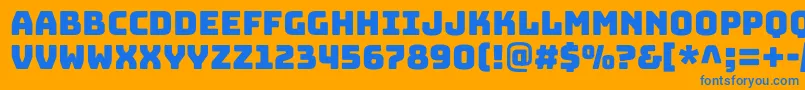 BungeecolorRegularSvg Font – Blue Fonts on Orange Background