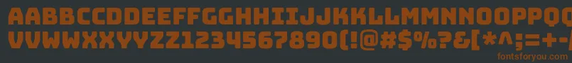 Шрифт BungeecolorRegularSvg – коричневые шрифты на чёрном фоне