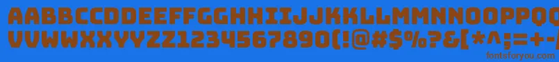 BungeecolorRegularSvg Font – Brown Fonts on Blue Background