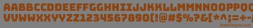 BungeecolorRegularSvg Font – Brown Fonts on Gray Background