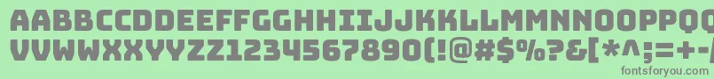 フォントBungeecolorRegularSvg – 緑の背景に灰色の文字