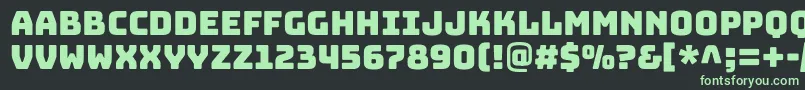 BungeecolorRegularSvg Font – Green Fonts on Black Background