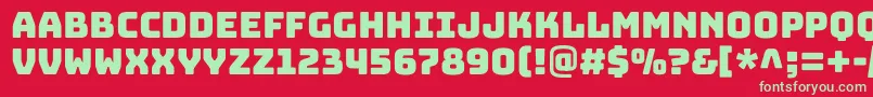 BungeecolorRegularSvg Font – Green Fonts on Red Background