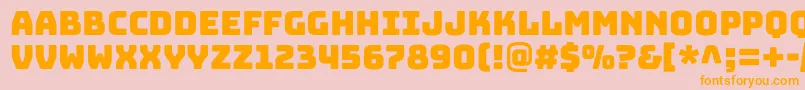 BungeecolorRegularSvg Font – Orange Fonts on Pink Background