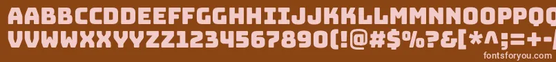BungeecolorRegularSvg-Schriftart – Rosa Schriften auf braunem Hintergrund