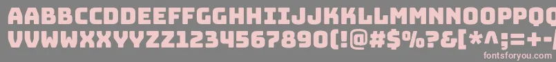 Fonte BungeecolorRegularSvg – fontes rosa em um fundo cinza