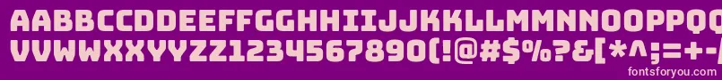 BungeecolorRegularSvg Font – Pink Fonts on Purple Background