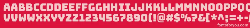 BungeecolorRegularSvg-Schriftart – Rosa Schriften auf rotem Hintergrund