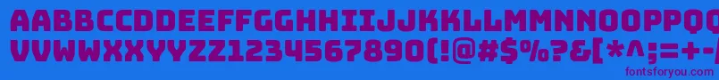 BungeecolorRegularSvg-Schriftart – Violette Schriften auf blauem Hintergrund