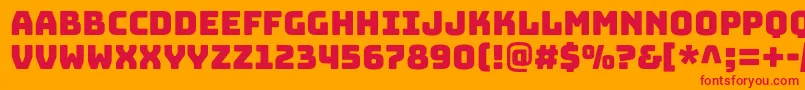 BungeecolorRegularSvg Font – Red Fonts on Orange Background