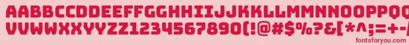 BungeecolorRegularSvg Font – Red Fonts on Pink Background