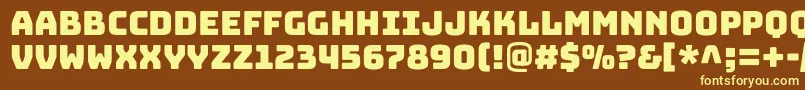 BungeecolorRegularSvg-Schriftart – Gelbe Schriften auf braunem Hintergrund