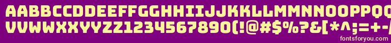 BungeecolorRegularSvg Font – Yellow Fonts on Purple Background