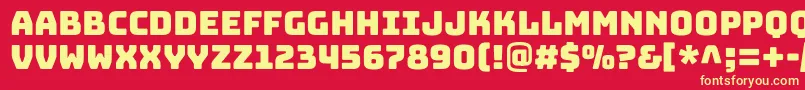 フォントBungeecolorRegularSvg – 黄色の文字、赤い背景