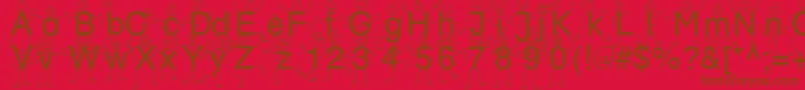 SpDrBy3Db Font – Brown Fonts on Red Background