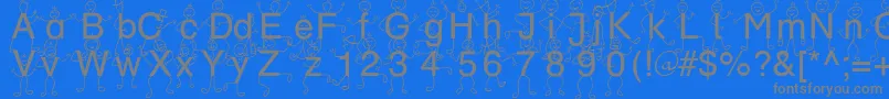 SpDrBy3Db Font – Gray Fonts on Blue Background