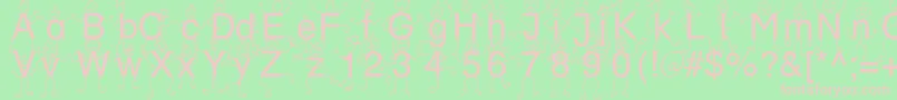 SpDrBy3Db Font – Pink Fonts on Green Background