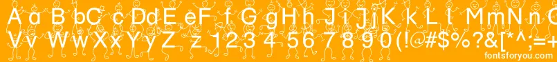 SpDrBy3Db Font – White Fonts on Orange Background