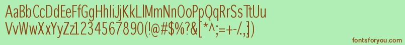 Winterthurcondensed Font – Brown Fonts on Green Background
