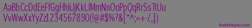 Winterthurcondensed Font – Purple Fonts on Gray Background