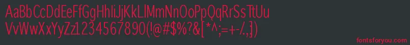 Winterthurcondensed Font – Red Fonts on Black Background