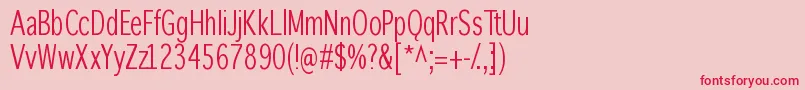Winterthurcondensed Font – Red Fonts on Pink Background