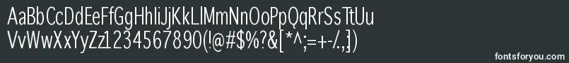 フォントWinterthurcondensed – 黒い背景に白い文字