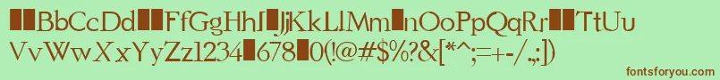 Шрифт Elixirdemo – коричневые шрифты на зелёном фоне