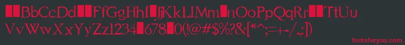 Elixirdemo Font – Red Fonts on Black Background