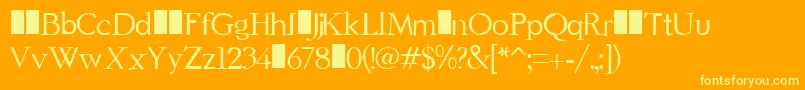 Elixirdemo Font – Yellow Fonts on Orange Background