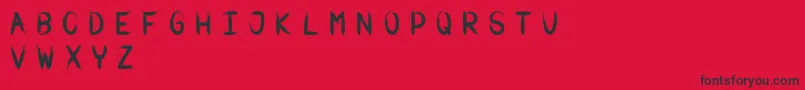 Warbrush Font – Black Fonts on Red Background