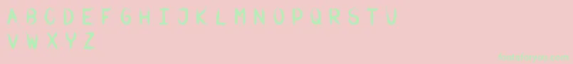 Warbrush Font – Green Fonts on Pink Background