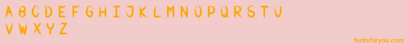 Warbrush Font – Orange Fonts on Pink Background