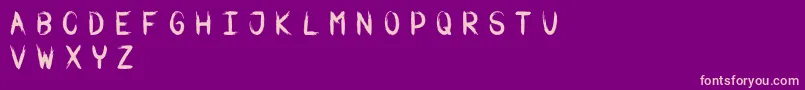 Warbrush Font – Pink Fonts on Purple Background