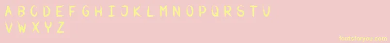 Warbrush Font – Yellow Fonts on Pink Background