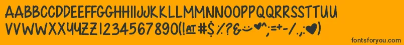 ChunksterJamz-Schriftart – Schwarze Schriften auf orangefarbenem Hintergrund