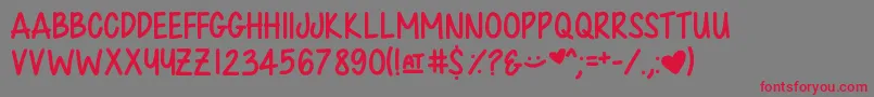 ChunksterJamz Font – Red Fonts on Gray Background
