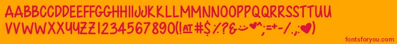 ChunksterJamz Font – Red Fonts on Orange Background