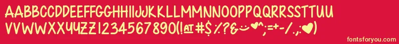 ChunksterJamz Font – Yellow Fonts on Red Background