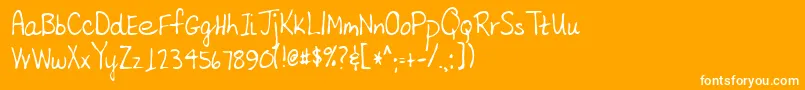 Lehn154 Font – White Fonts on Orange Background