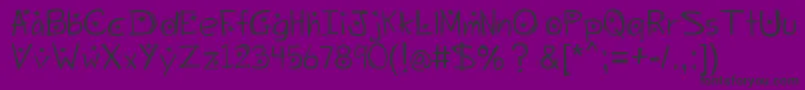 Starry-Schriftart – Schwarze Schriften auf violettem Hintergrund