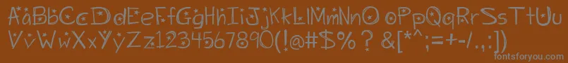 More about Starry Font Starry Font – Gray Fonts on Brown Background