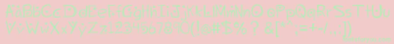 Starry Font – Green Fonts on Pink Background