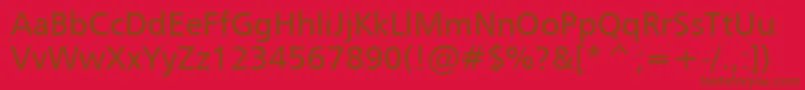 Humanist777Tl Font – Brown Fonts on Red Background