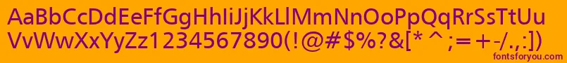 Humanist777Tl Font – Purple Fonts on Orange Background