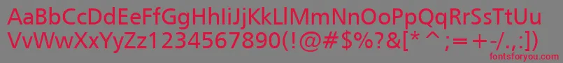 Humanist777Tl Font – Red Fonts on Gray Background