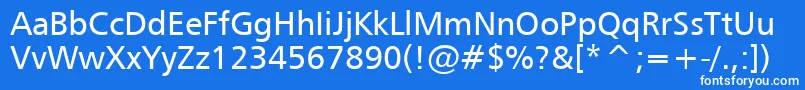 Humanist777Tl Font – White Fonts on Blue Background