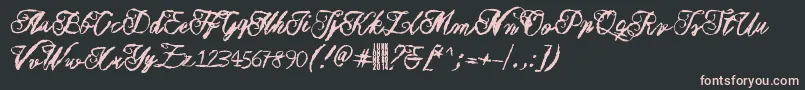 Muurahaiskarhu Font – Pink Fonts on Black Background