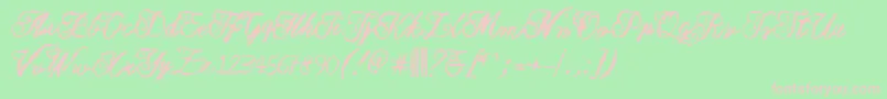 Muurahaiskarhu Font – Pink Fonts on Green Background